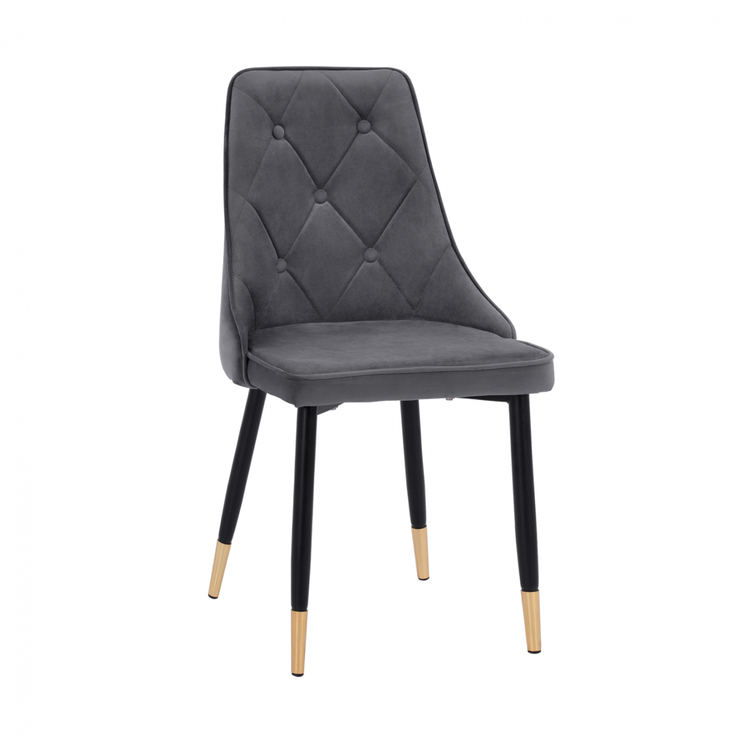 Καρέκλα “LOUVRE” από ύφασμα σε χρώμα γκρι 48x56x84
