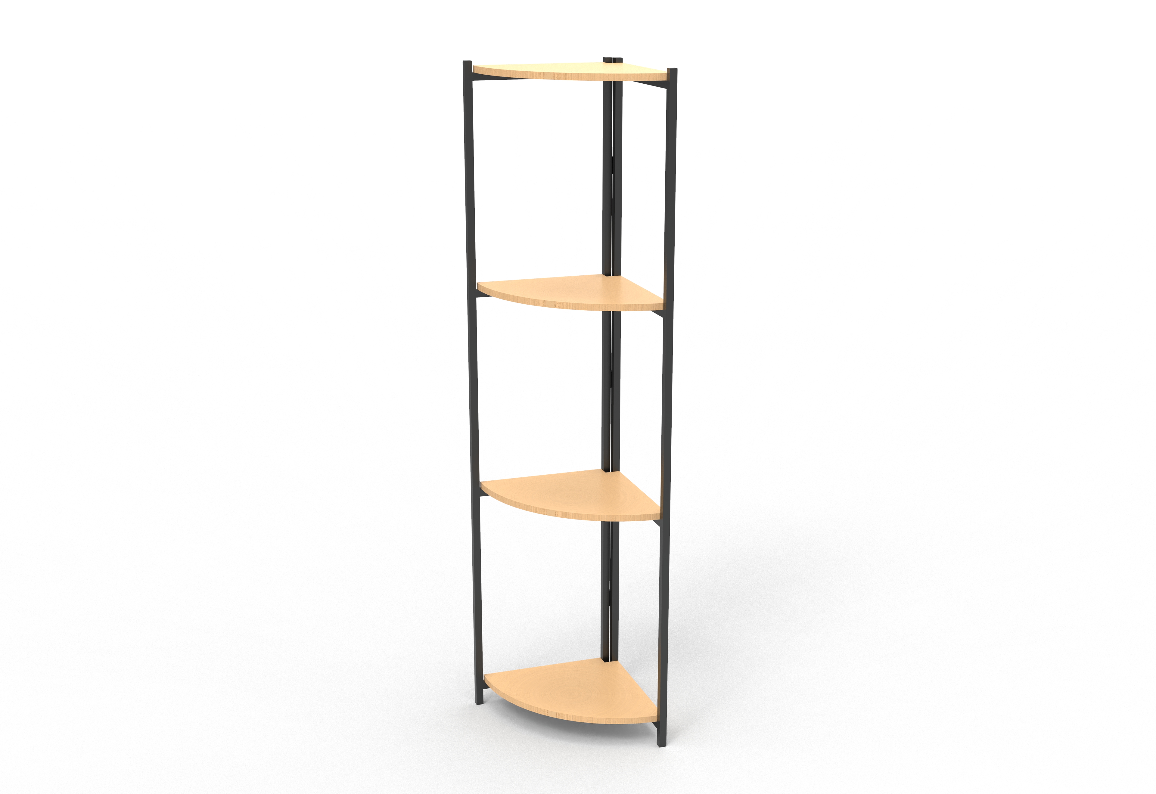 Ραφιέρα “CORNER” γωνιακή σε χρώμα σονόμα 30x30x160