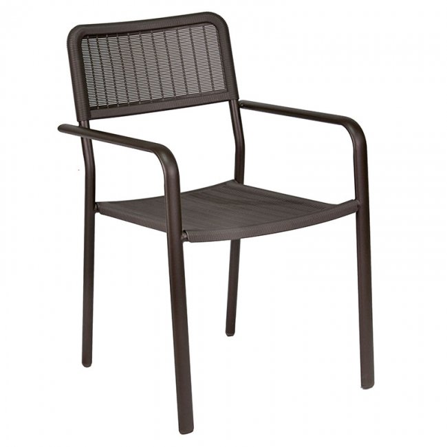 Πολυθρόνα κήπου “SARA” από wicker σε χρώμα καφέ 60x55x83.5