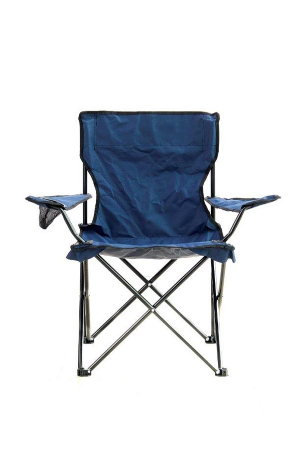 Πολυθρόνα camping πτυσσόμενη από μέταλλο/ύφασμα σε μπλε χρώμα 76x59x84