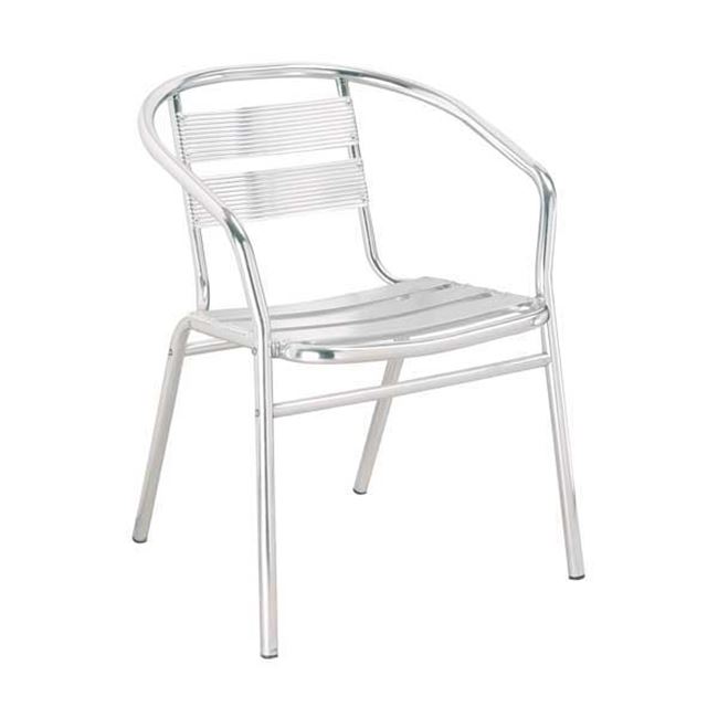 Πολυθρόνα “SILVER” αλουμινίου σε ασημί χρώμα 55x56x74