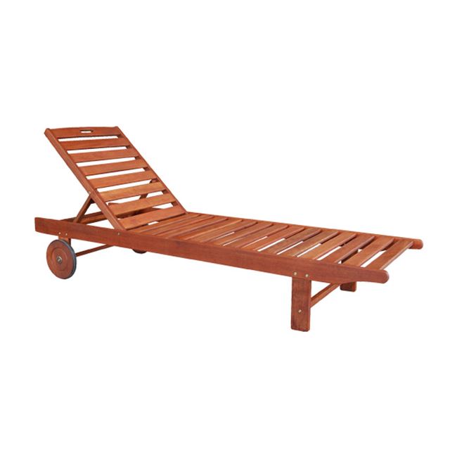 Ξαπλώστρα “LUGANO” ξύλινη keruing σε χρώμα καρυδί 65x196x32
