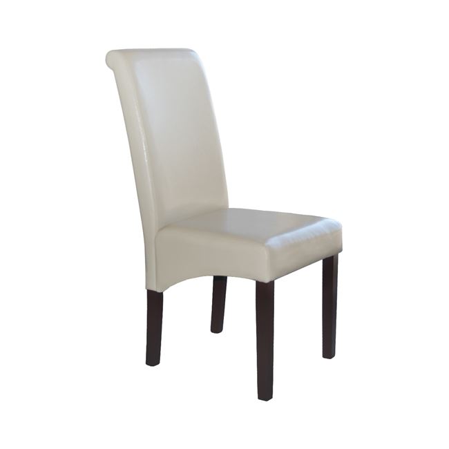 Καρέκλα “MALEVA-H” τεχνόδερμα σε ivory χρώμα 46x61x100