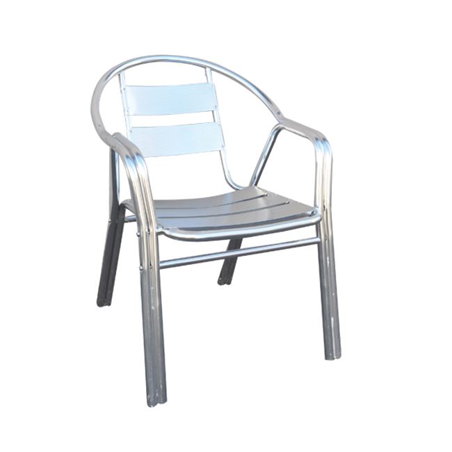 Πολυθρόνα “SILVER-II” αλουμινίου σε χρώμα ασημί 59x63x76