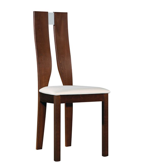 Καρέκλα “NOEL” ξύλινη σε χρώμα καρυδί-μπεζ 45x52x103