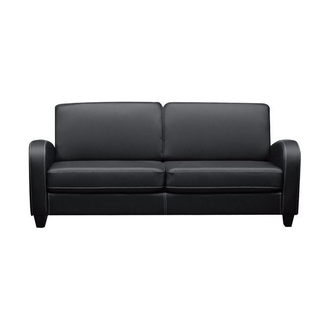 Καναπές “AVERO” τριθέσιος από pu σε μαύρο χρώμα 186x80x83