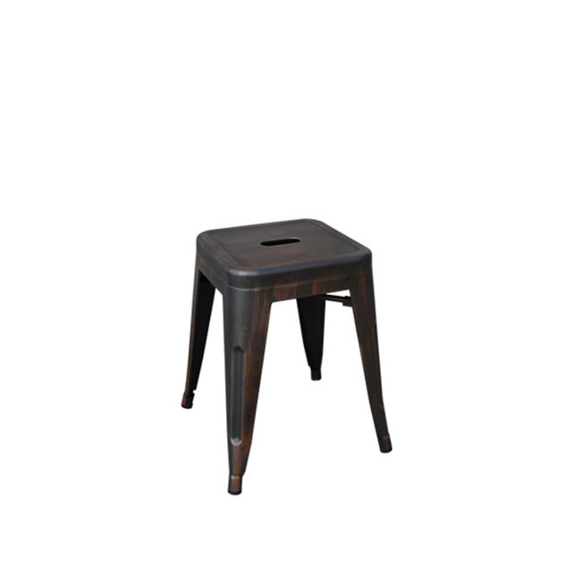 Σκαμπώ “RELIX” σε αντικέ μαύρο χρώμα 39x39x45
