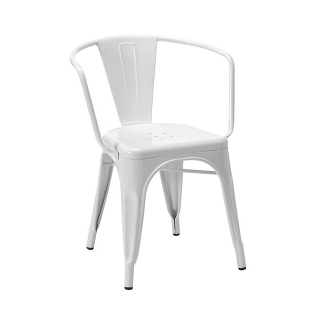 Πολυθρόνα “RELIX” μεταλλική σε λευκό χρώμα 52x49x72
