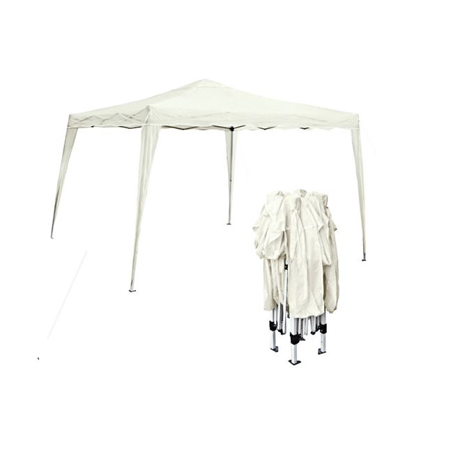 Κιόσκι “GAZEBO” μεταλλικό-υφασμάτινο σε λευκό χρώμα 3×3