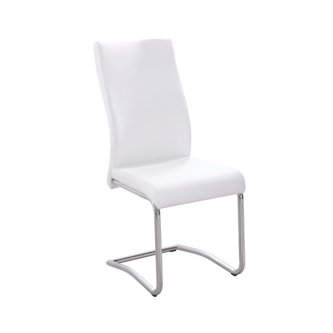 Καρέκλα “BENSON” χρωμίου-pvc σε χρώμα εκρού 46x52x97