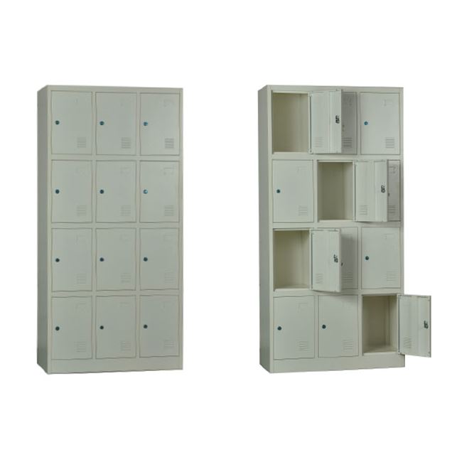 Ντουλάπα “LOCKER” μεταλλική 12-θέσεις, σε λευκό χρώμα 90x40x185