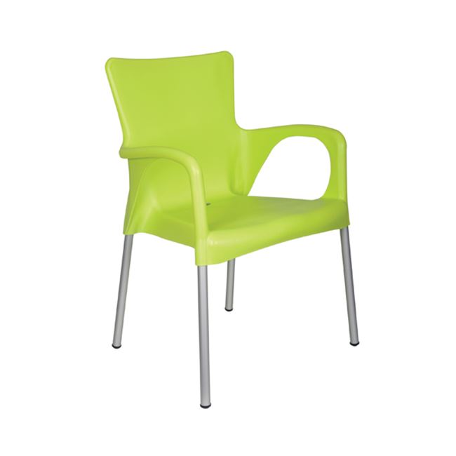 Πολυθρόνα “LARA” από πολυπροπυλένιο σε lime χρώμα 55x52x85