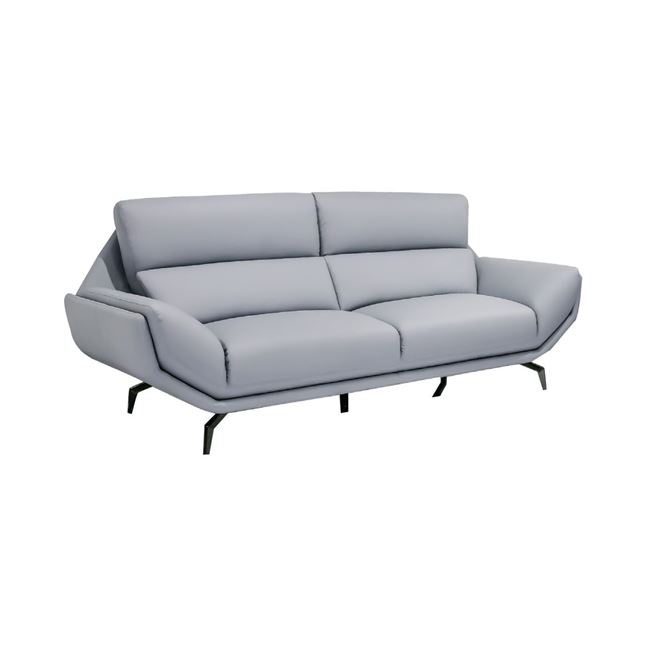 Καναπές “GALANT” τριθέσιος rubica leather σε γκρι-σιελ 239x97x100