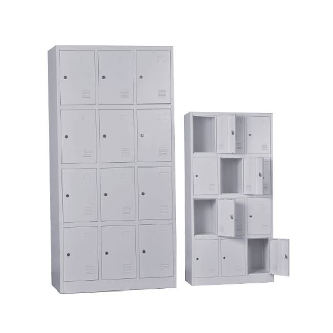 Ντουλάπα “LOCKER” μεταλλική 12-θέσεις, σε γκρι χρώμα 90x40x185