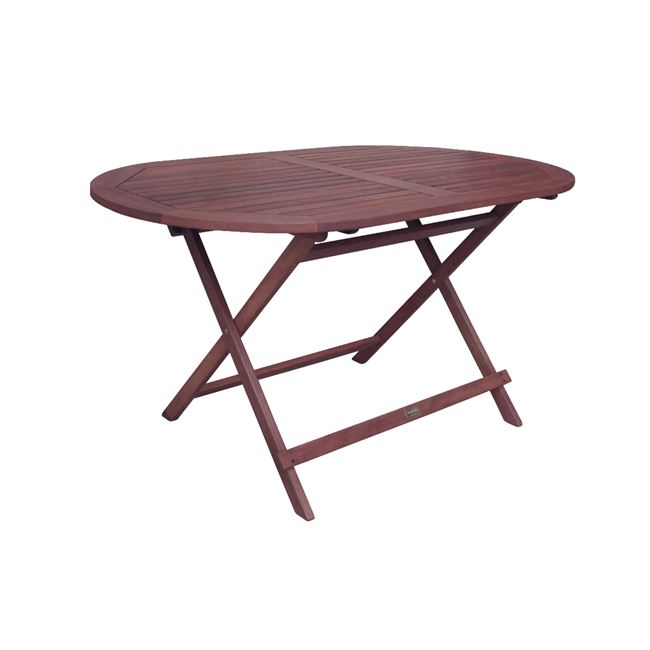 Τραπέζι “EASY” πτυσσόμενο οβάλ σε χρώμα καρυδί 120x70x72