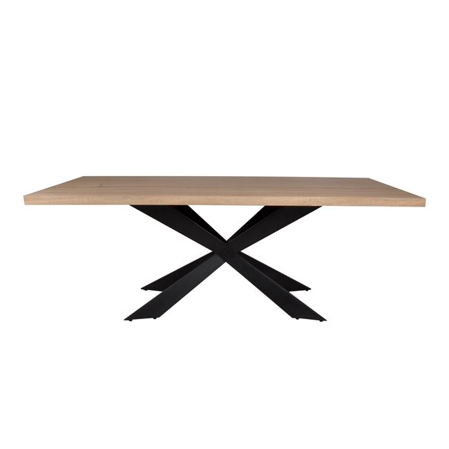 Τραπέζι "TORSEN" μεταλλικό με επιφάνεια σε χρώμα sonoma 180x90x75