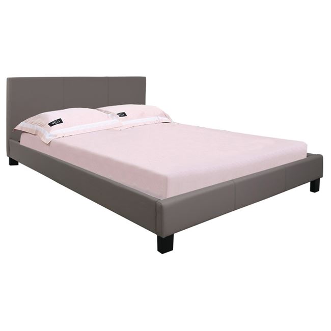 Κρεβάτι “WILTON” διπλό από τεχνόδερμα σε χρώμα cappuccino 157x213x89