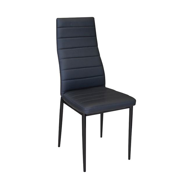 Καρέκλα “JETTA-I” μεταλλική-pvc σε χρώμα μαύρο 40x50x95