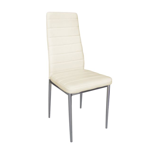 Καρέκλα “JETTA-I” μεταλλική-pvc σε χρώμα εκρού 40x50x95
