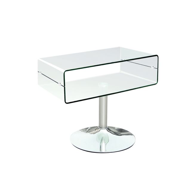 Έπιπλο TV “GLASSER” χρώμιο-γυαλί 60x38x46