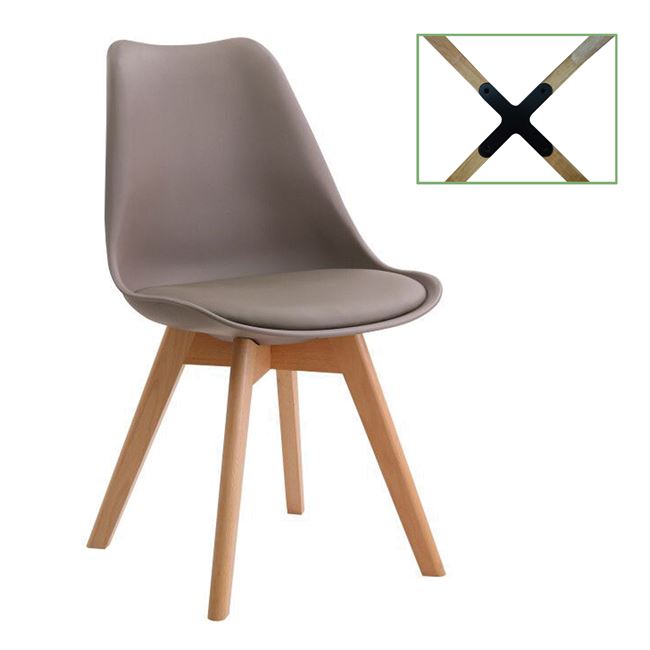 Καρέκλα “MARTIN” από pp σε sand-beige χρώμα 49x56x82