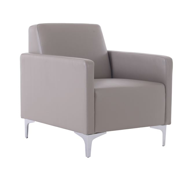 Πολυθρόνα “STYLE” από pu σε sand grey χρώμα 64x71x72