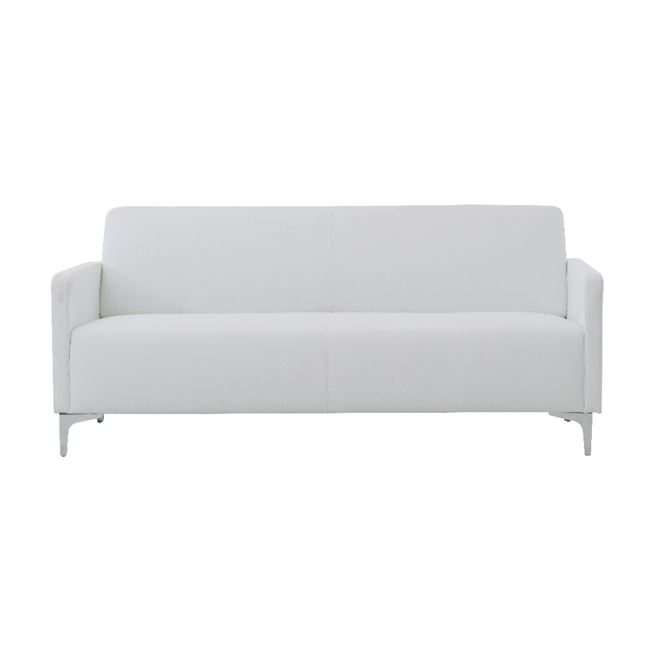 Καναπές “STYLE” διθέσιος από pu σε λευκό χρώμα 112x71x72