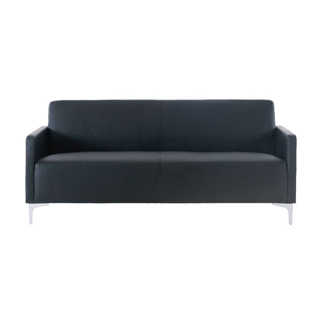 Καναπές “STYLE” διθέσιος από pu σε μαύρο χρώμα 112x71x72