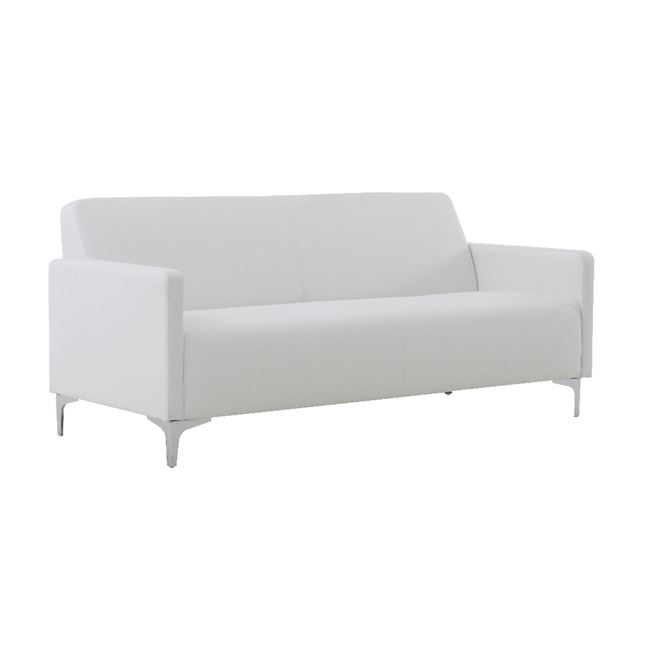 Καναπές “STYLE” τριθέσιος από pu σε λευκό χρώμα 164x71x72