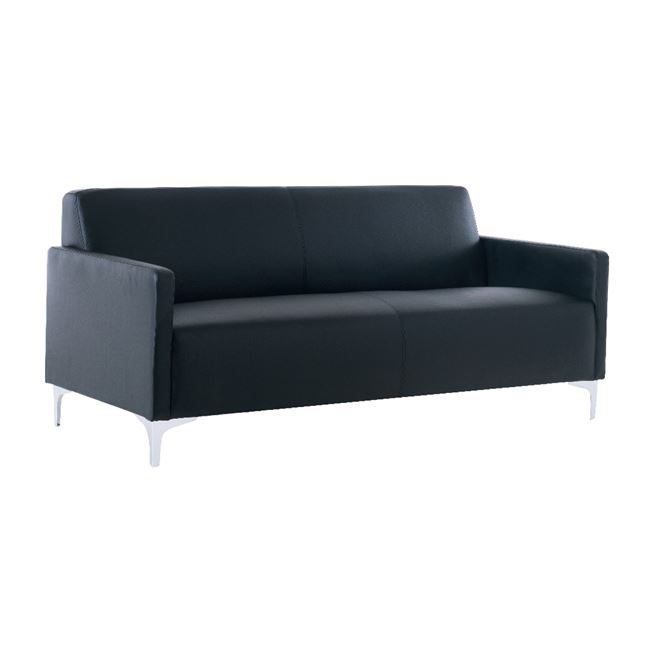 Καναπές “STYLE” τριθέσιος από pu σε μαύρο χρώμα 164x71x72