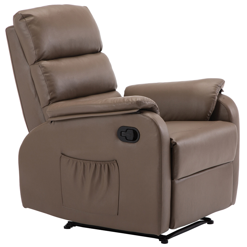 Πολυθρόνα “COMFORT” relax από τεχνόδερμα σε χρώμα cappuccino 79x97x101
