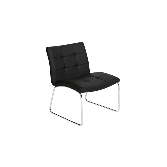 Καρέκλα “LIBRA” χρωμίου-pu σε χρώμα μαύρο 60x69x80