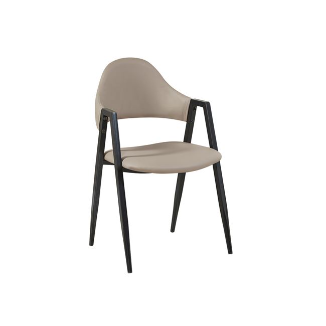 Πολυθρόνα “DELTA” μεταλλική-pvc σε cappuccino χρώμα 50x55x80