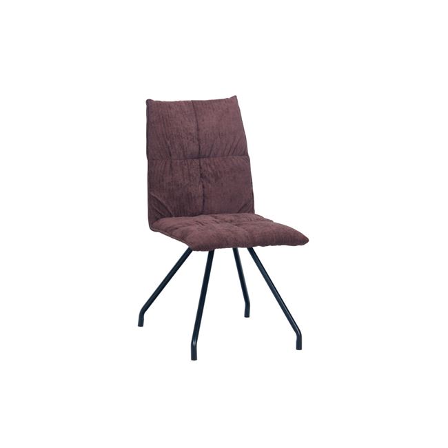Καρέκλα "EXPO" μεταλλική-υφασμάτινη σε σκούρο καφέ χρώμα 47x64x88