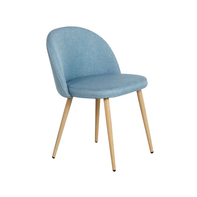 Καρέκλα “BELLA” μεταλλική-υφασμάτινη σε χρώμα light blue 45x53x77