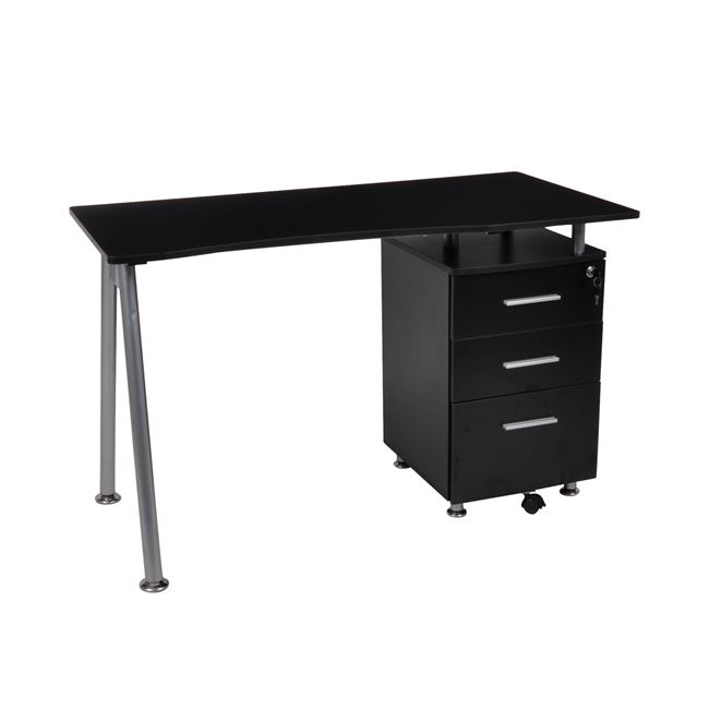 Γραφείο εργασίας σε χρώμα μαύρο 120x60x75