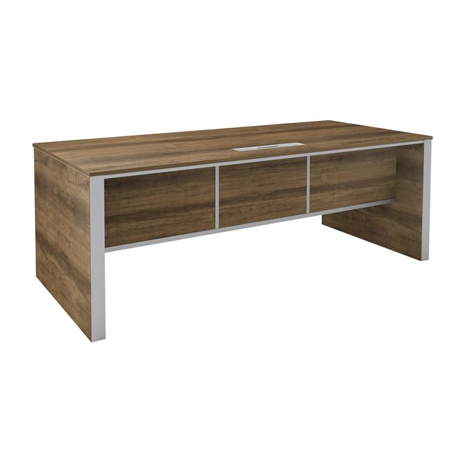 Γραφείο “ALPINE” σε χρώμα καφέ-δρυς 200x90x76