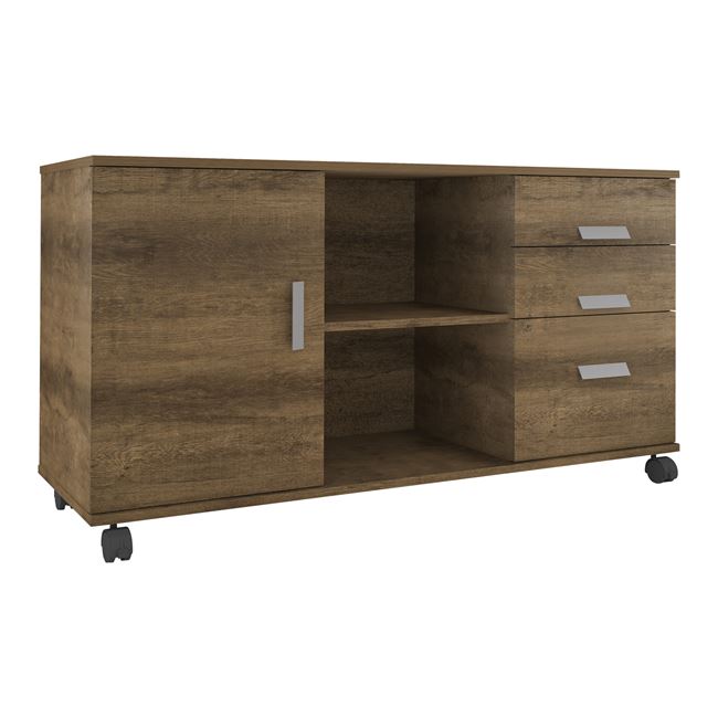 Ντουλάπι “ALPINE” χαμηλό σε χρώμα καφέ-δρυς 120x40x67