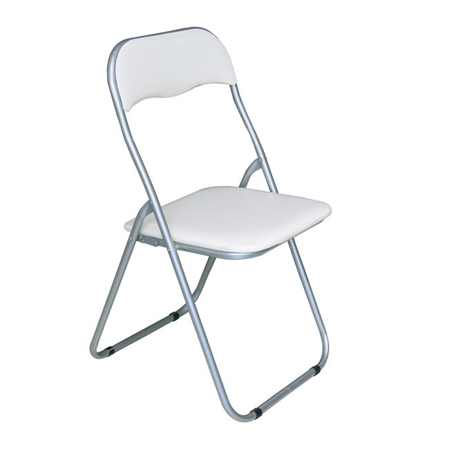 Καρέκλα “LINDA” μεταλλική-pvc σε λευκό χρώμα 44x45x79