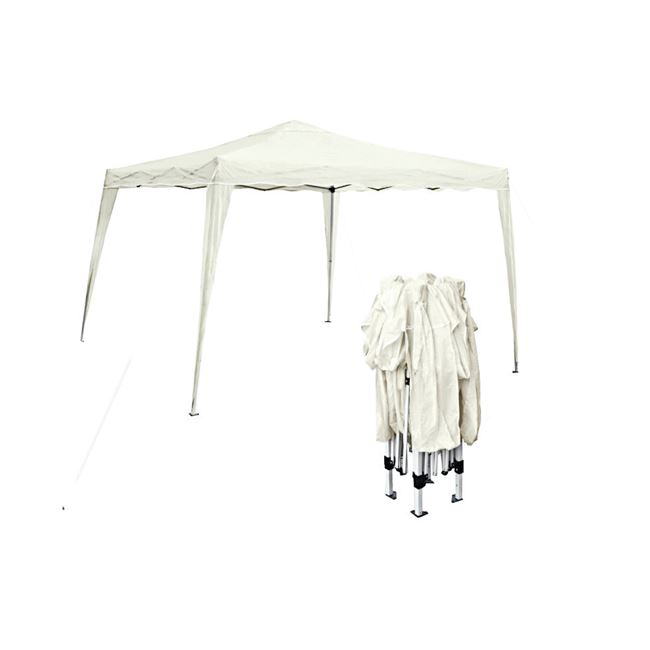 Κιόσκι “GAZEBO” μεταλλικό-υφασμάτινο σε λευκό χρώμα 3×3