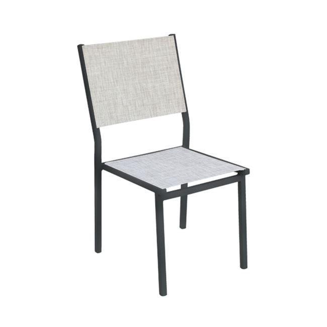 Καρέκλα “SLING” αλουμινίου με textilene σε χρώμα γκρι 46x61x88