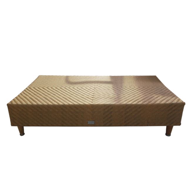Τραπέζι κήπου “CONTEMPO” με πλέξη wicker χρώμα μπεζ 125x67x34