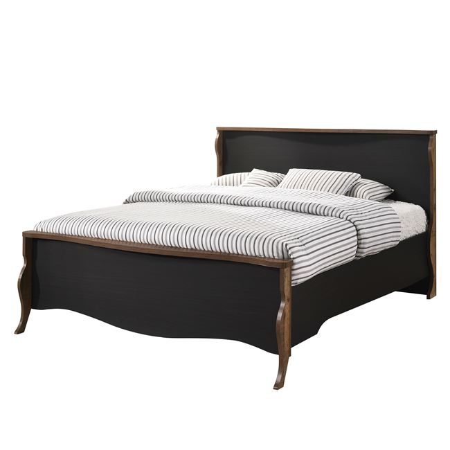 Κρεβάτι "SCARLET" διπλό σε χρώμα μαύρο-καρυδί 170x211x113