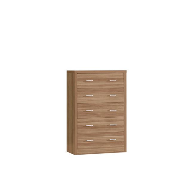 Συρταριέρα “CALIBER” με 5 συρτάρια σε σονομά-δρυς χρώμα 80x44x120