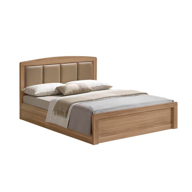 Κρεβάτι "CALIBER" διπλό σε χρώμα σονόμα-δρυς 168x210x100