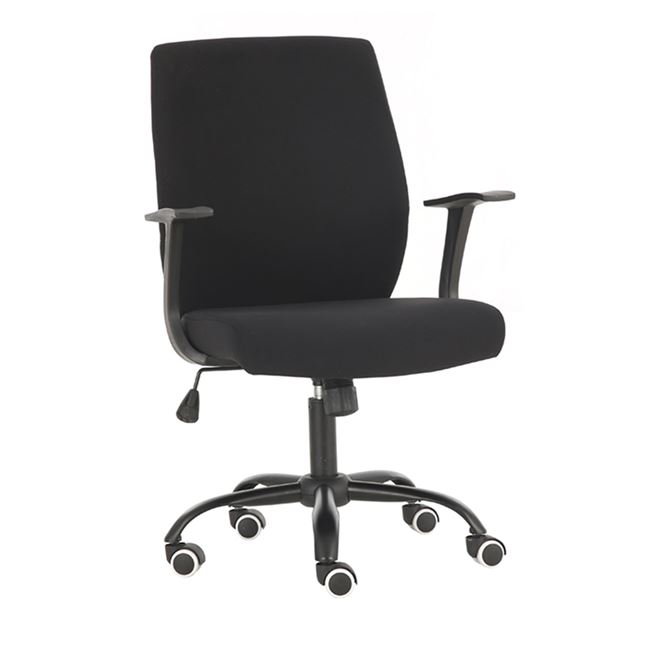 Πολυθρόνα εργασίας σε μαύρο χρώμα 61x57x94/104