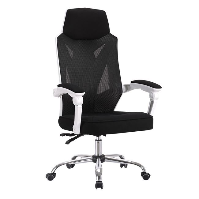 Πολυθρόνα “RELAX MESH” σε χρώμα μαύρο/λευκό 65x64x118/126