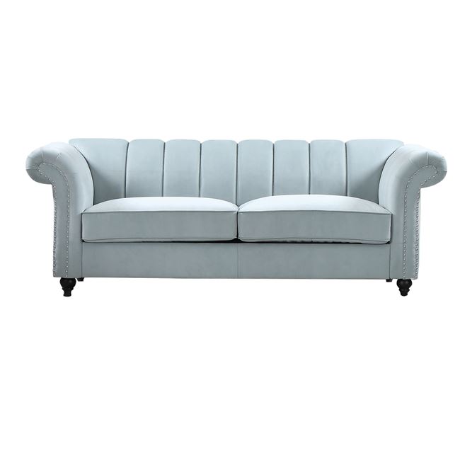 Καναπές υφασμάτινος τριθέσιος “OXFORD” σε χρώμα γκρι 216x86x79