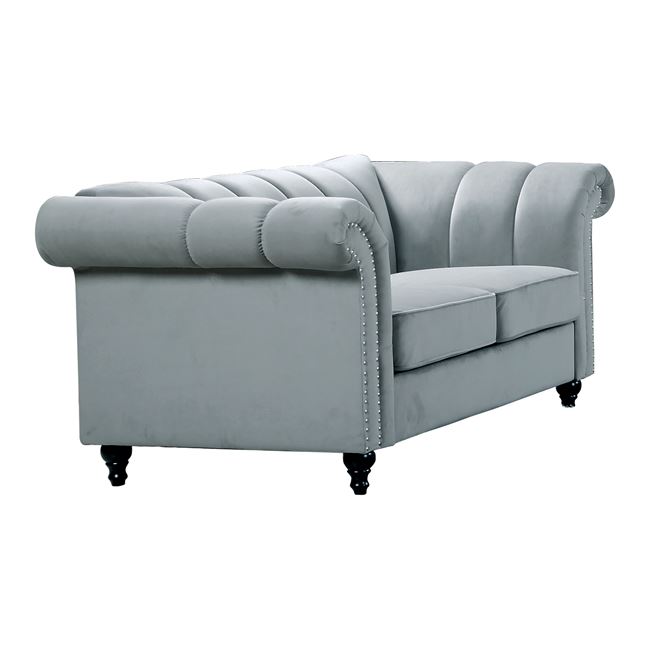 Καναπές διθέσιος υφασμάτινος “OXFORD” σε χρώμα γκρι 171x86x79