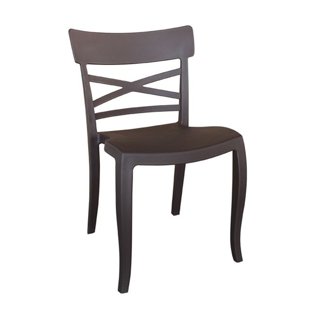 Καρέκλα "JULIET" pp σε χρώμα καφέ 44x52x81